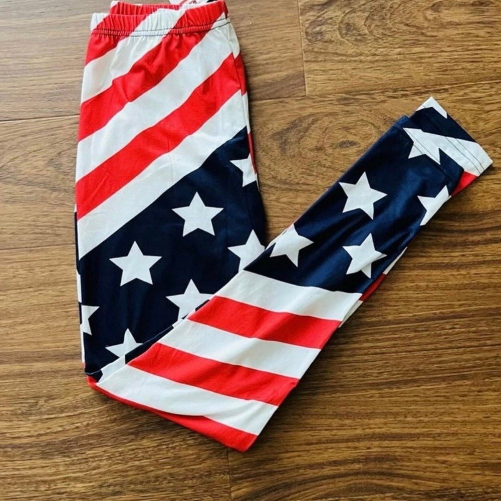 American Flag Leggings  Plus Size- Fits Size 14-20